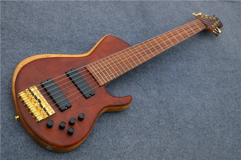 Китайские Гитары custom shop 7 струн бас Электрический золотой оборудование для