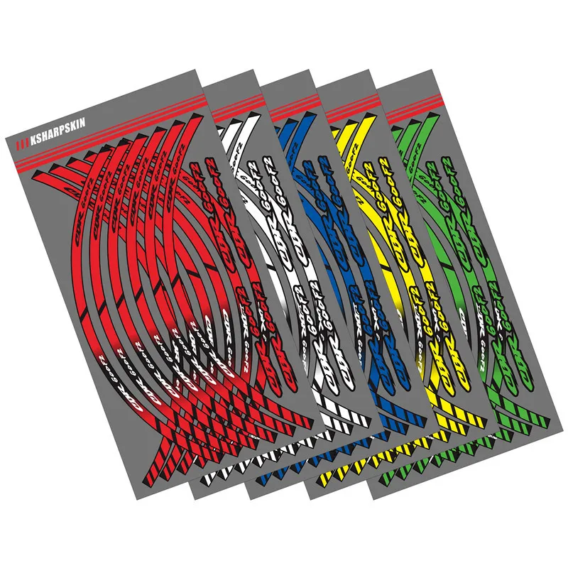 Высокое качество мотоцикл 12 полосы для колес Стикеры колеса шины полоса внешний