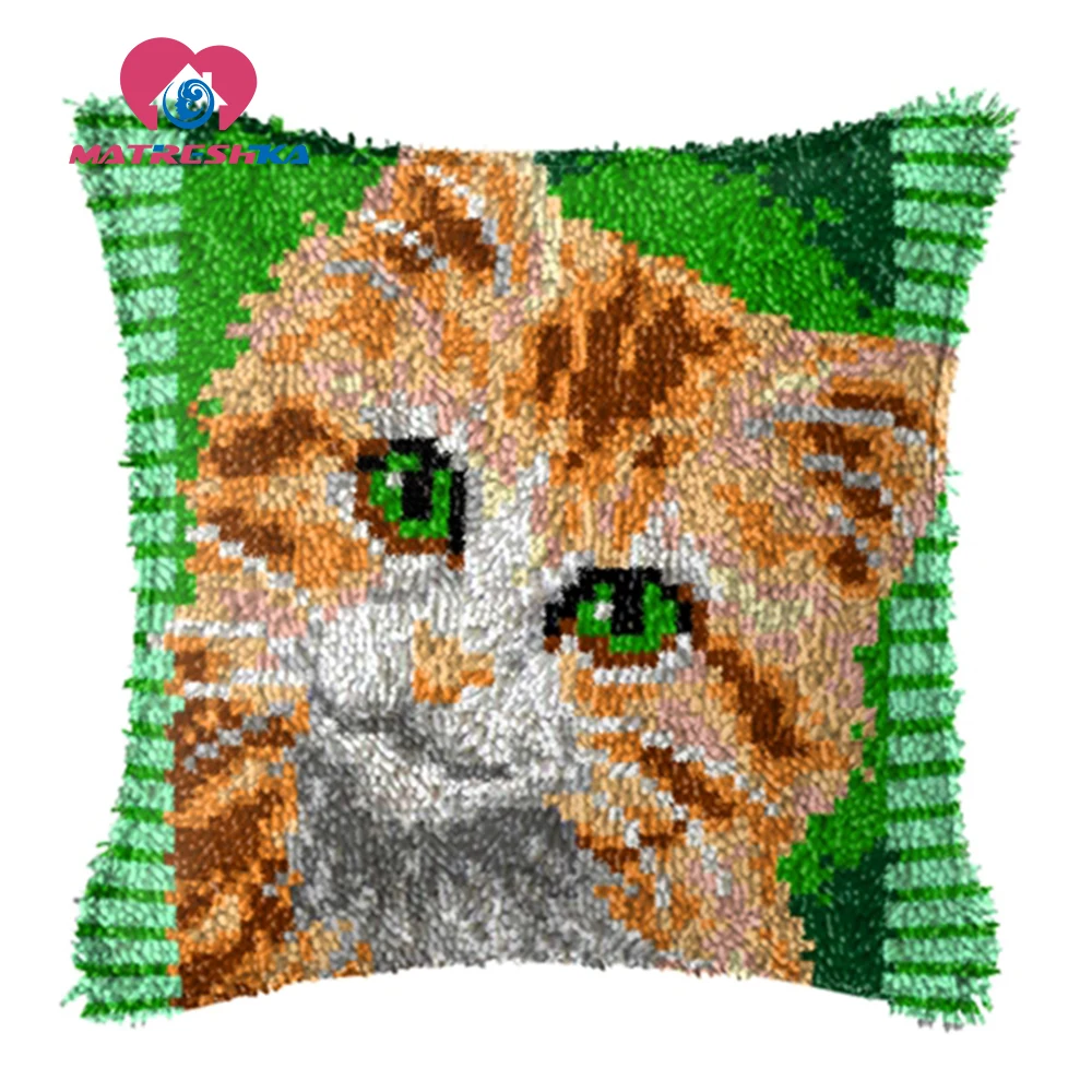 С вышивкой в виде котиков Детские крюк карабин подушка ковер вышитые подушки