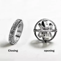 copper astronomical ball ring creative ring germany retro ball flip deformation universe grade romantic couple ring unisex ring