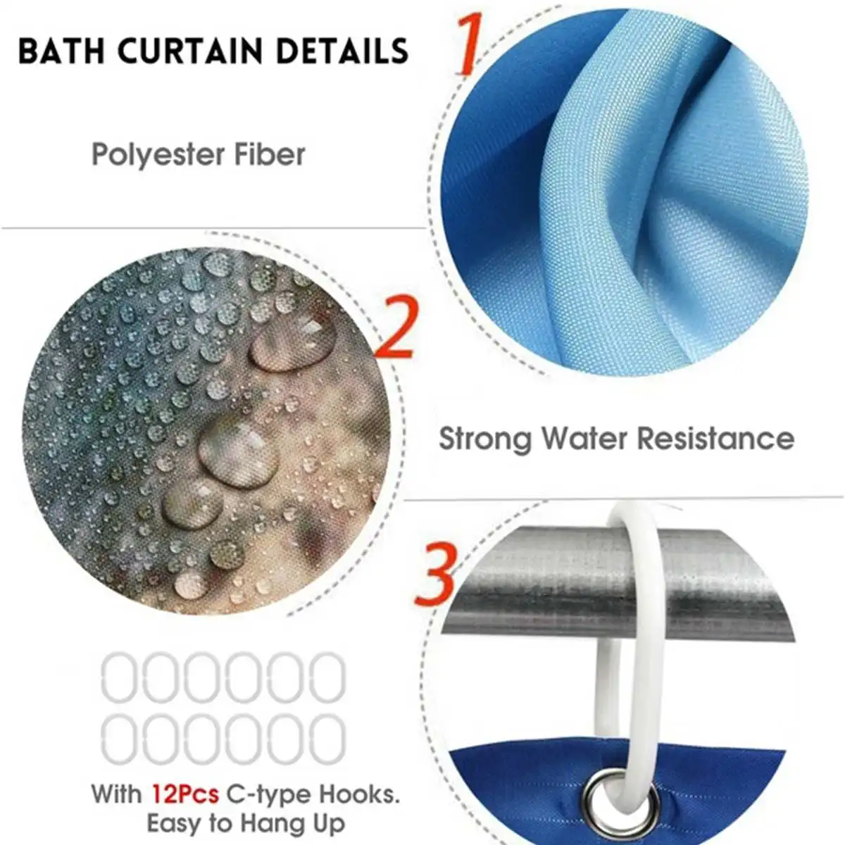 

3D Sunny Beach Printed Shower Curtain Set Sea Scenery Bath Screen Waterproof Bathroom Curtains Non Slip Bath Mat Pedestal Rug