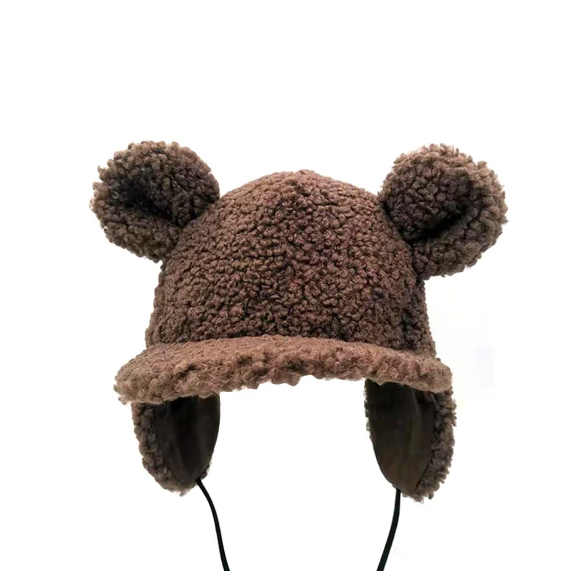Женская шапка Милая зимняя теплая для девочек Мужская модная мультяшная уличная
