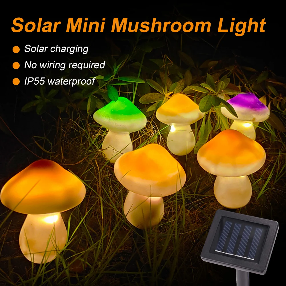 

Solar LED Mushroom String Lights IP55 Waterproof Outdoor Decorative Fairy Lights for Lawn Stake Yard Garden Home Christmas Decor