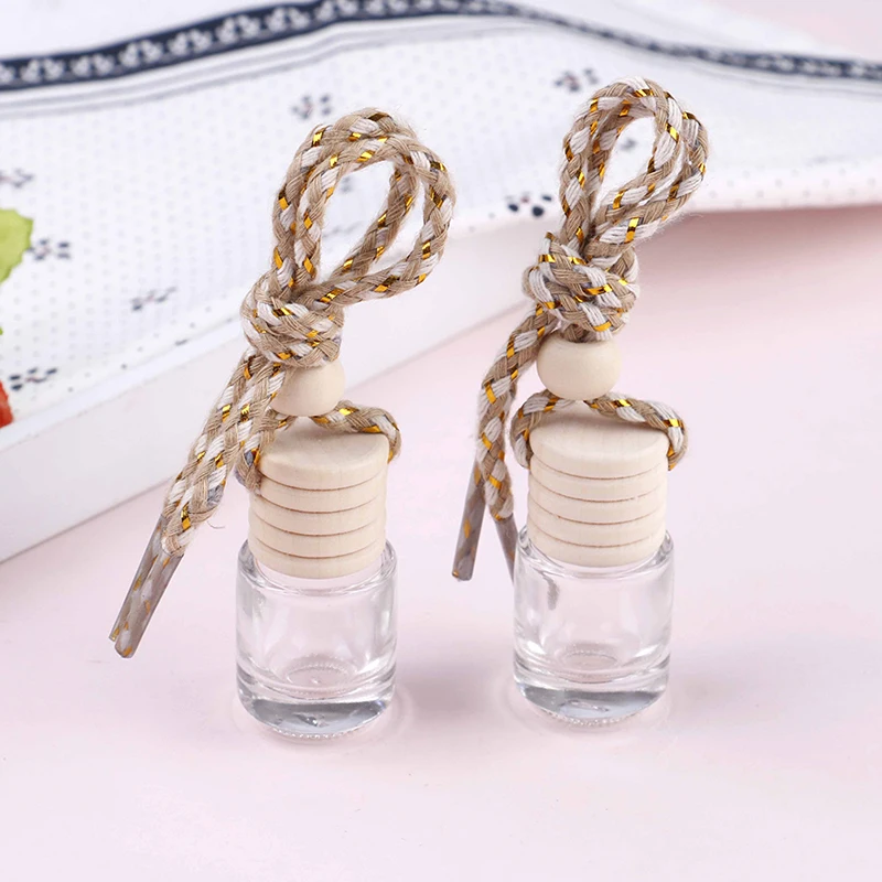 

Home Ornament Perfume Glass Bottle Pendant Car Empty Air Fresher Solid 1PC Clear Auto Interior 4.5*2.5*2.5cm