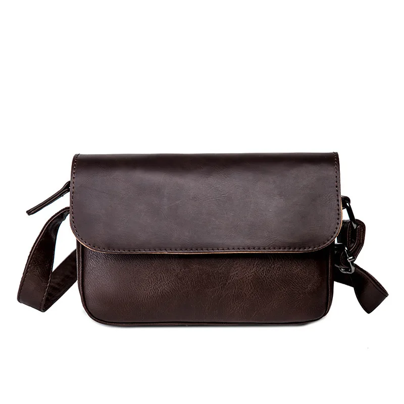 Weysfor PU Leather Messenger Bag for Men Chest Bag Business Hand Bags Luxury Soft Leather Crossbody Bags for Men Designer Bag