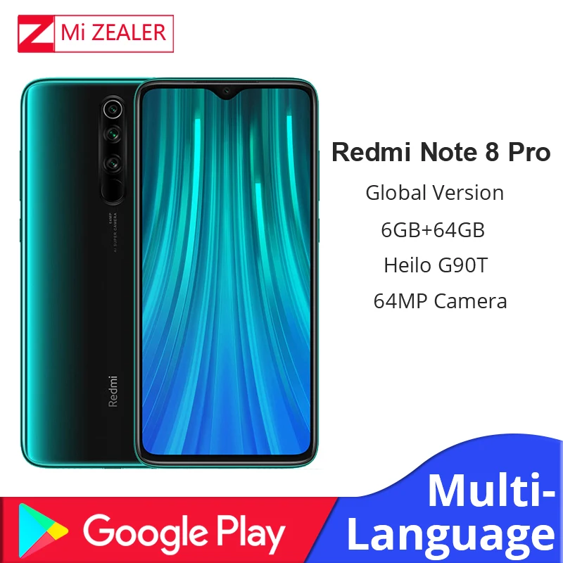 Имеются на складе! Новая глобальная версия Xiaomi Redmi Note 8 Pro 6 ГБ ОЗУ 64 Гб ПЗУ 4500 мАч