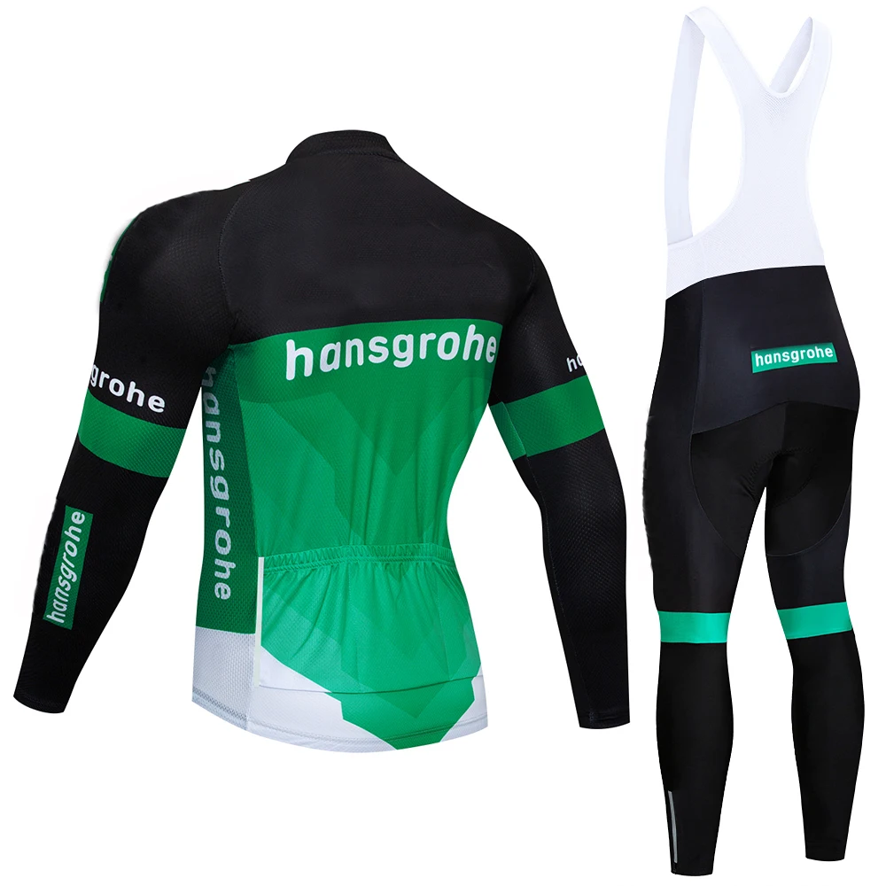 Горячие hansgrohe длинный рукав Велоспорт Джерси набор комбинезон Ropa Ciclismo велоодежда MTB велосипед Джерси Униформа мужская одежда