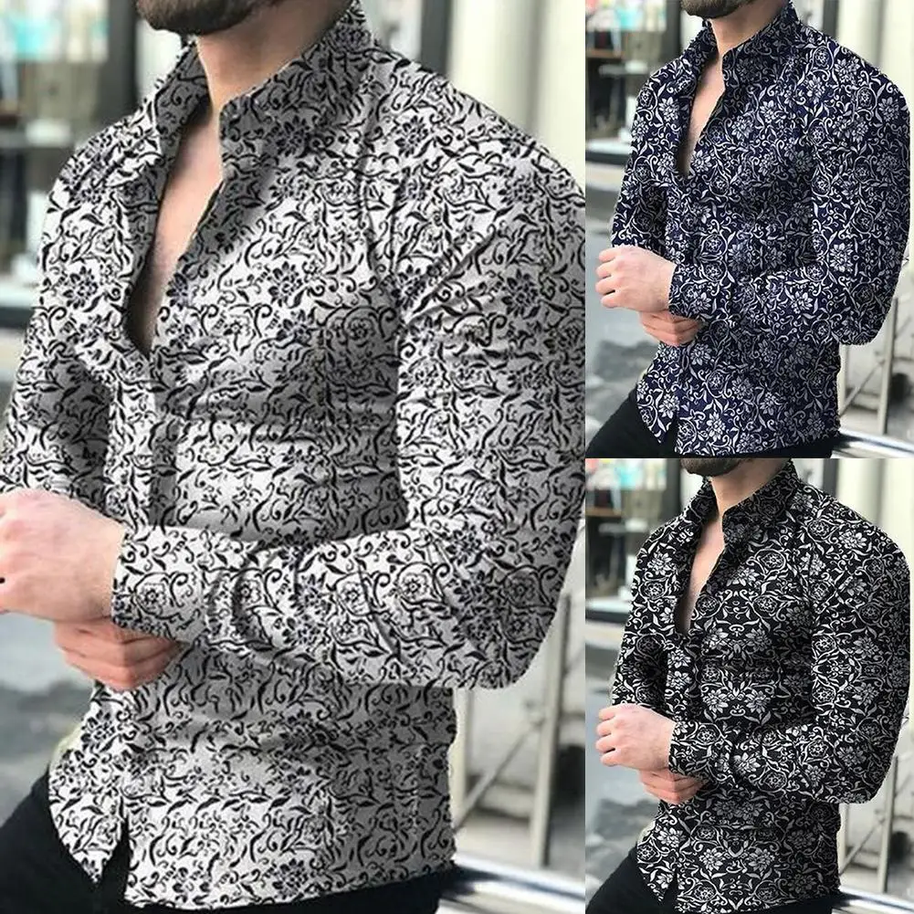 2019 Топ 1 guayabera camisa hombre весна осень деловая Мужская модная рубашка с длинным