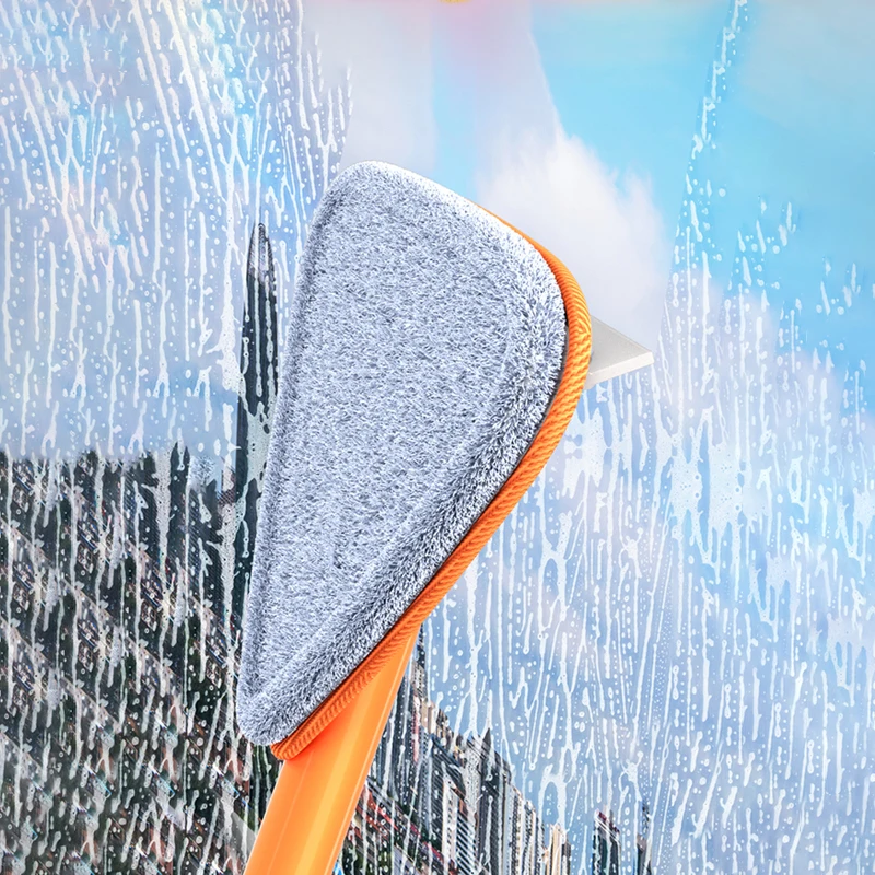Joybos-mango largo para limpiar vidrios, instrumento para limpiar vidrios, varilla telesc&oacute;pica de doble cara, limpiador de ventanas de gran altura para el hogar-1