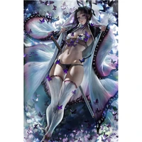print silk and canvas print demon slayer sexy lady art posters 16x24 24x36 inch custom living room bedroom decorative painting