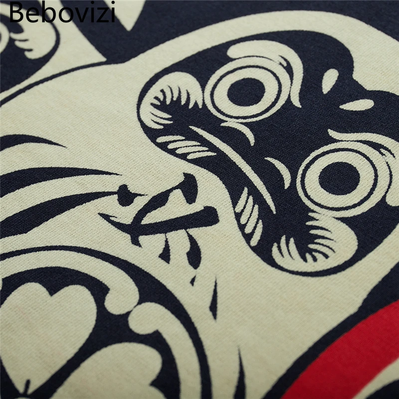Bebovizi талисман Дамо яйцо печати футболки Японская уличная одежда стильные