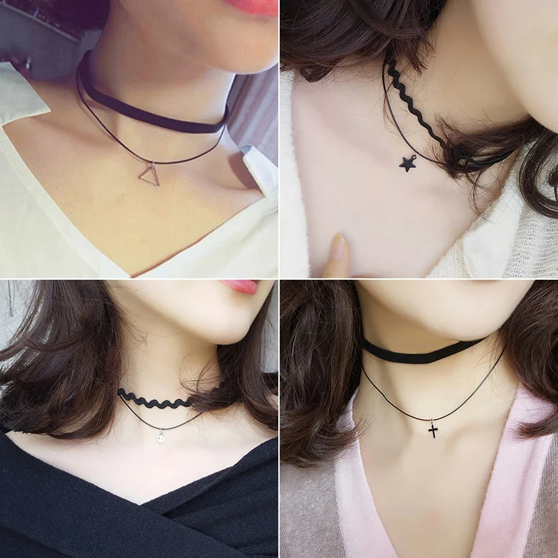 Онлайн авторитетное ожерелье Женская цепочка до ключицы короткий шейный ободок