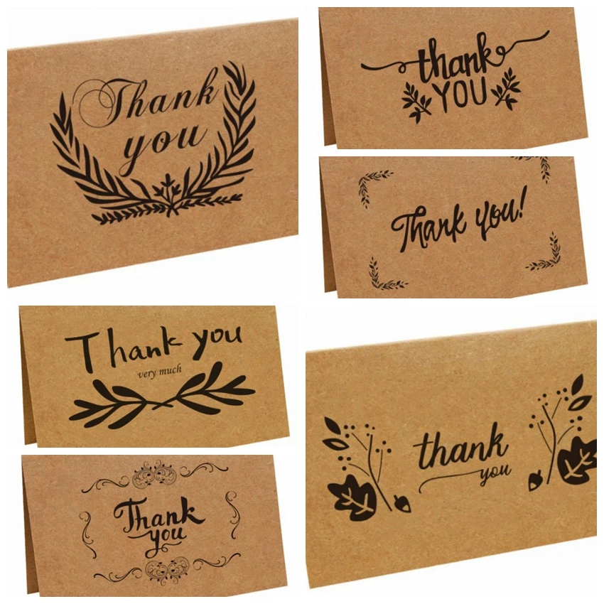 (10 шт./лот) Креативные поздравительные открытки из крафт бумаги для винтажных