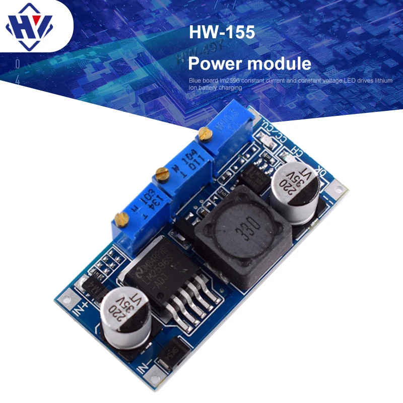 Светодиодный драйвер LM2596 Регулируемый понижающий модуль источника питания CC/CV