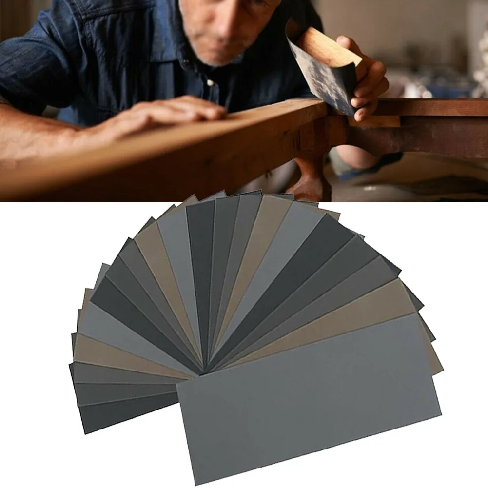 

Silicon Carbide Sheets Of Sandpaper 20 Sheets Kit Dry Wet Sandpaper New