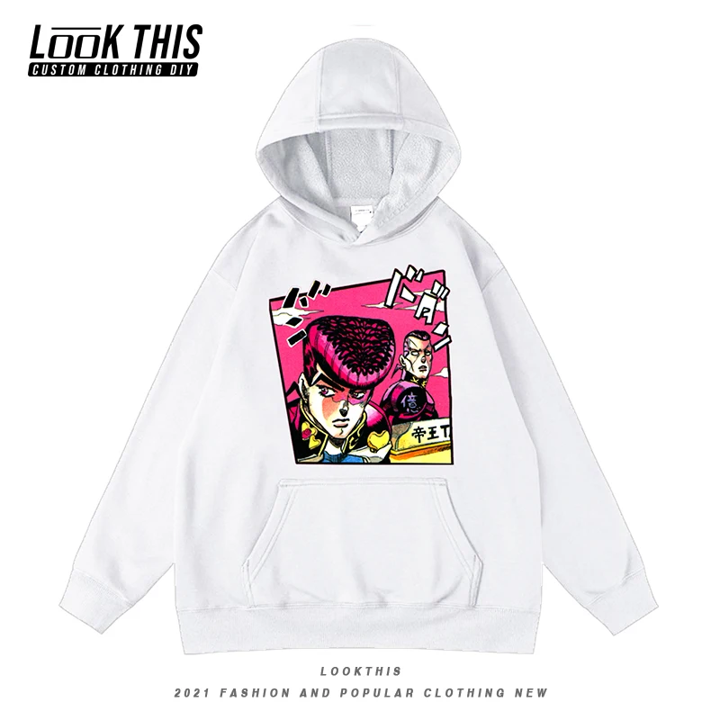 

JoJo's Bizarre Adventure 3-14 Years Kids Anime Hoodies Long Sleeve Pullover For Kids Teens Hooded Sweatshirt Children's Clothing