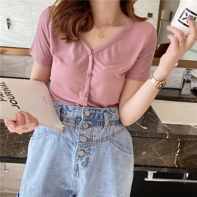 

Short-sleeved women's outer wear, inner vest, long short-sleeved t-shirt, women's new summer bottoming shirt, loose top
