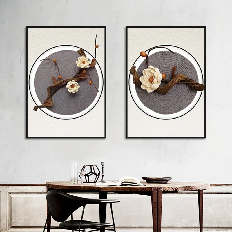 В китайском стиле в красном цвете Новые комплекты с объемным сухих цветов