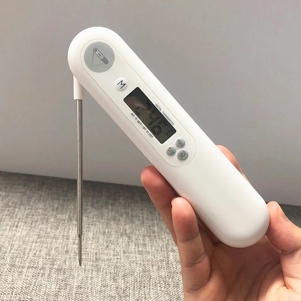 

Digital Food Thermometer Instant Read Meat Thermometer Probe Kitchen Cooking Temperature Tester for Milk Grill BBQ