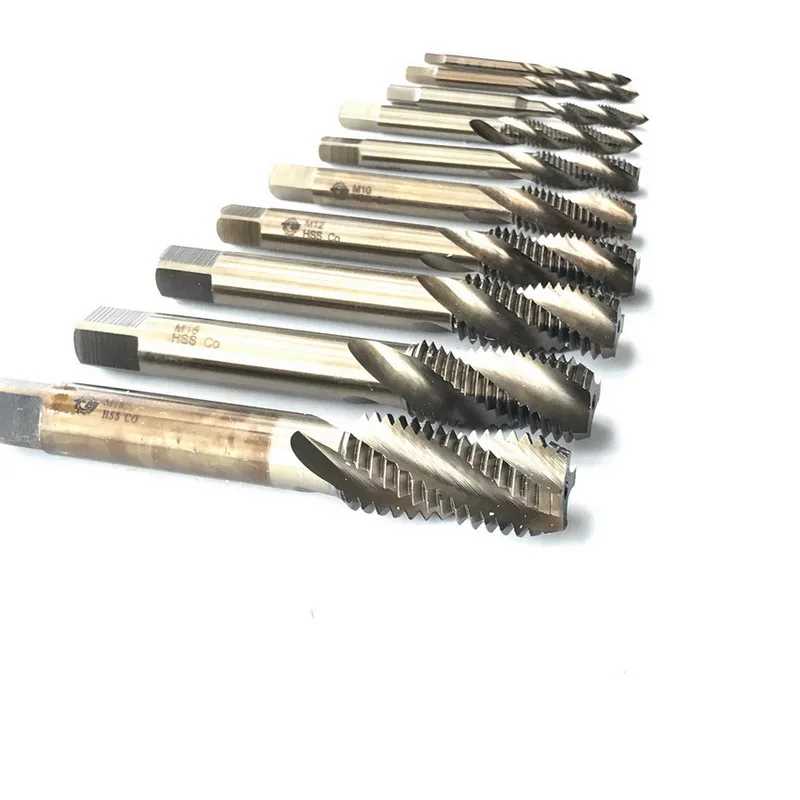 Бесплатная доставка спиральные краны из быстрорежущей стали M35 Co5 % 9 шт. винтовые