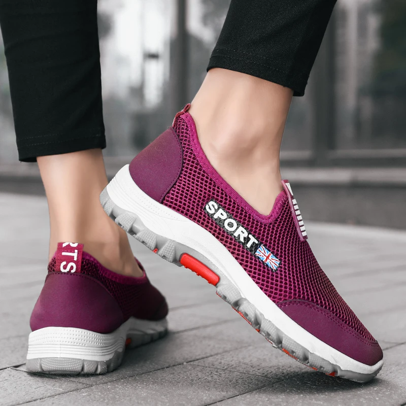2021 Women Running Shoes Mesh Sneakers Lady Breathable Soft Light Gym Shoes Female Walking Jogging Shoes Basket Femme