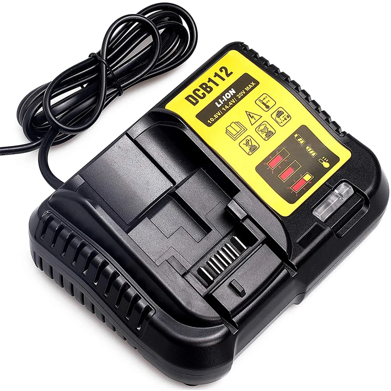 dcb112 12v 20v max lithium ion battery charger for dcb206 dcb205 dcb203 dcb201 dcb120 replace for dcb107 dcb105 dcb101 dcb115 free global shipping