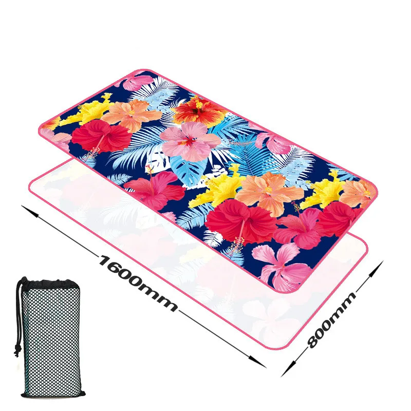 

New Quick Dry Beach Towel Microfiber Bath Swimming Personalized Sand Comfortable Big Folding Slip NO Villi And Color Lady Gift
