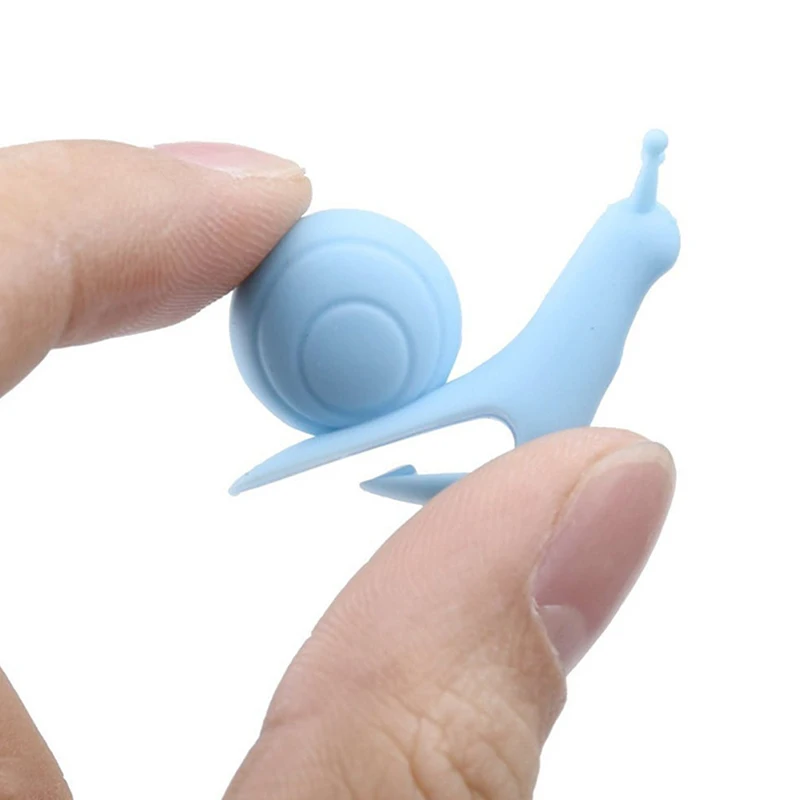 6 Pcs Cute Candy Colors Exquisite Snail Shape Silicone Tea Bag Holder Tools | Дом и сад