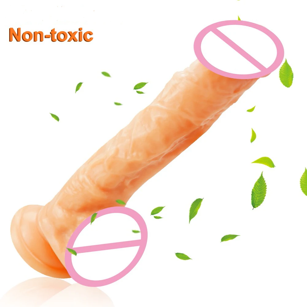 Большой фаллоимитатор мягкий Желейный реалистичная форма с присоской Анальная