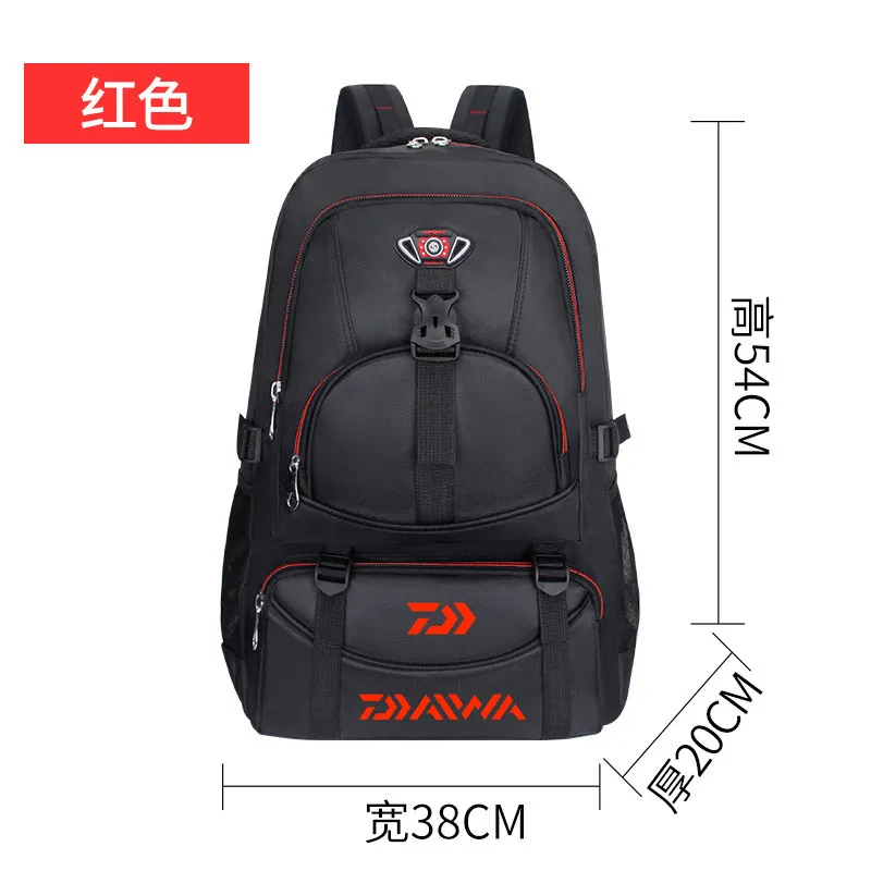 

Daiwa Outdoor Fishing Backpack Waterproof Nylon Backpack Men for Women Mountain Hiking Travel Bag Large Camping Fishing Bag 521#