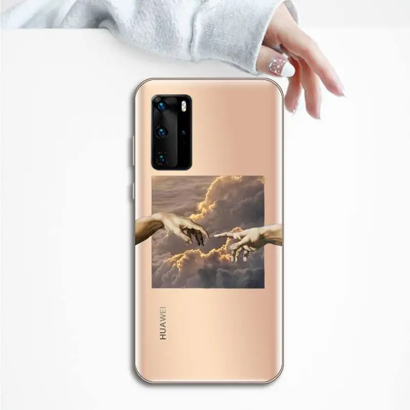 

Art Abstract Paintings Phone Case Transparent for Huawei P20 P30 P40 honor 8 10i P smart 2019 Samsung A71 A21S S10 20 plus