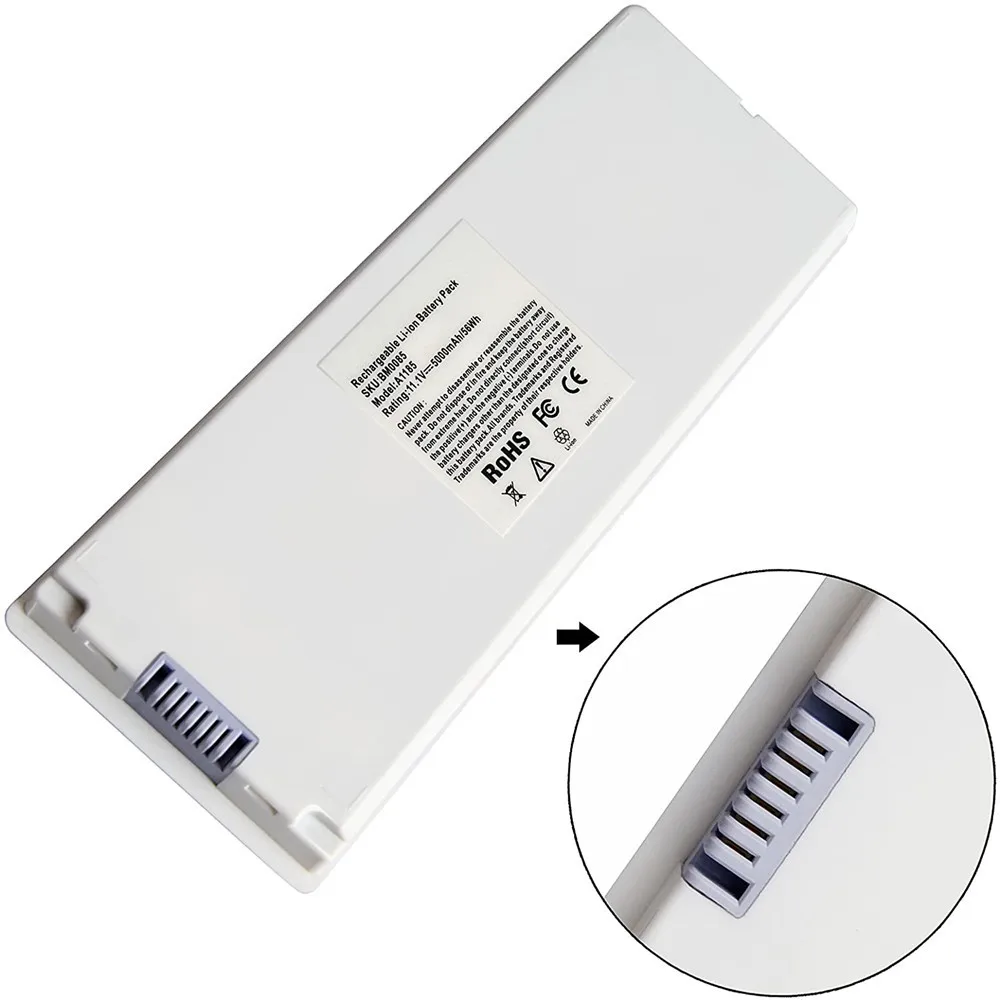 Аккумулятор A1185 для Macbook Pro 13 3 дюйма аккумулятор A1181 MA254 MA255 MA699 MA700 MB061 MB062 белый или