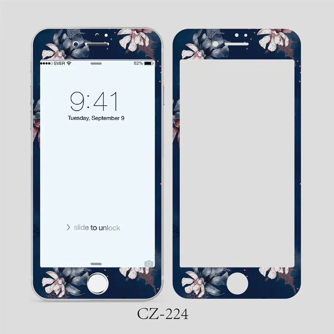 3D закаленное стекло для iPhone 7 8 6 6s plus защитная пленка экрана художественные цветы