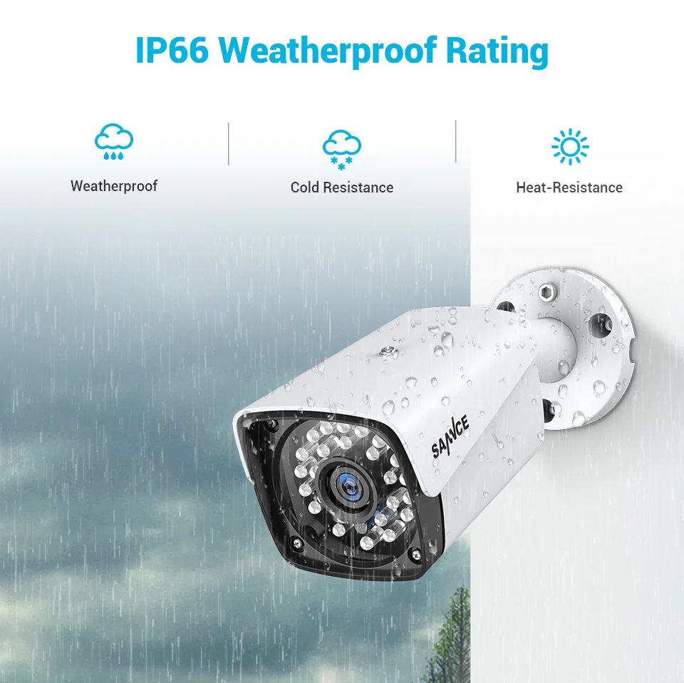 SANNCE 1080P XPOE комплект видеонаблюдения 4CH NVR cctv камера системы 4 шт. 2,0 МП 1920*1080 Всепогодная CCTV ip-камера безопасности