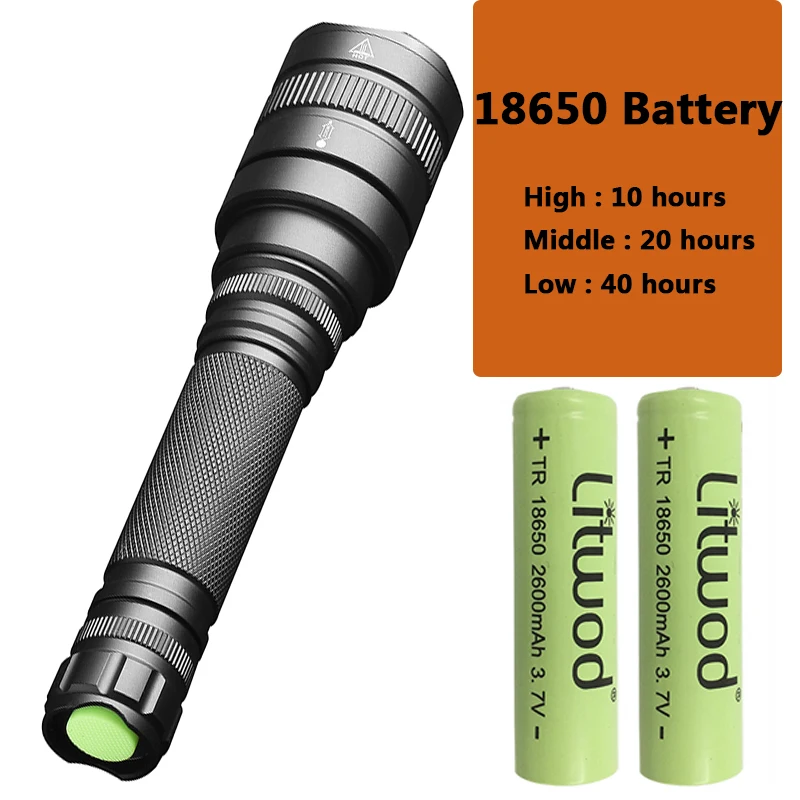 Litwod Z25 CREE XHP70.2 32 Вт Мощный тактический светодиодный фонарик с зум-объективом xhp70 xhp50 2 шт. 18650 аккумулятор фонарики