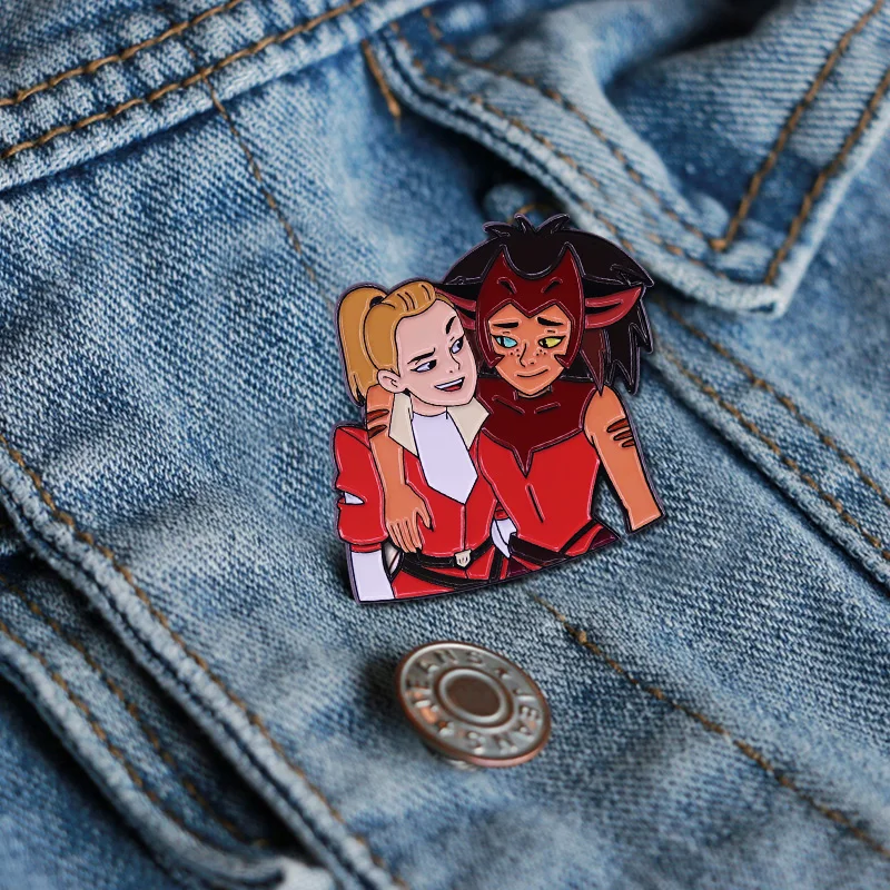 Catradora Mayhaps она-Ра и крестин Мощность эмали штырь в виде милого героя аниме брошь