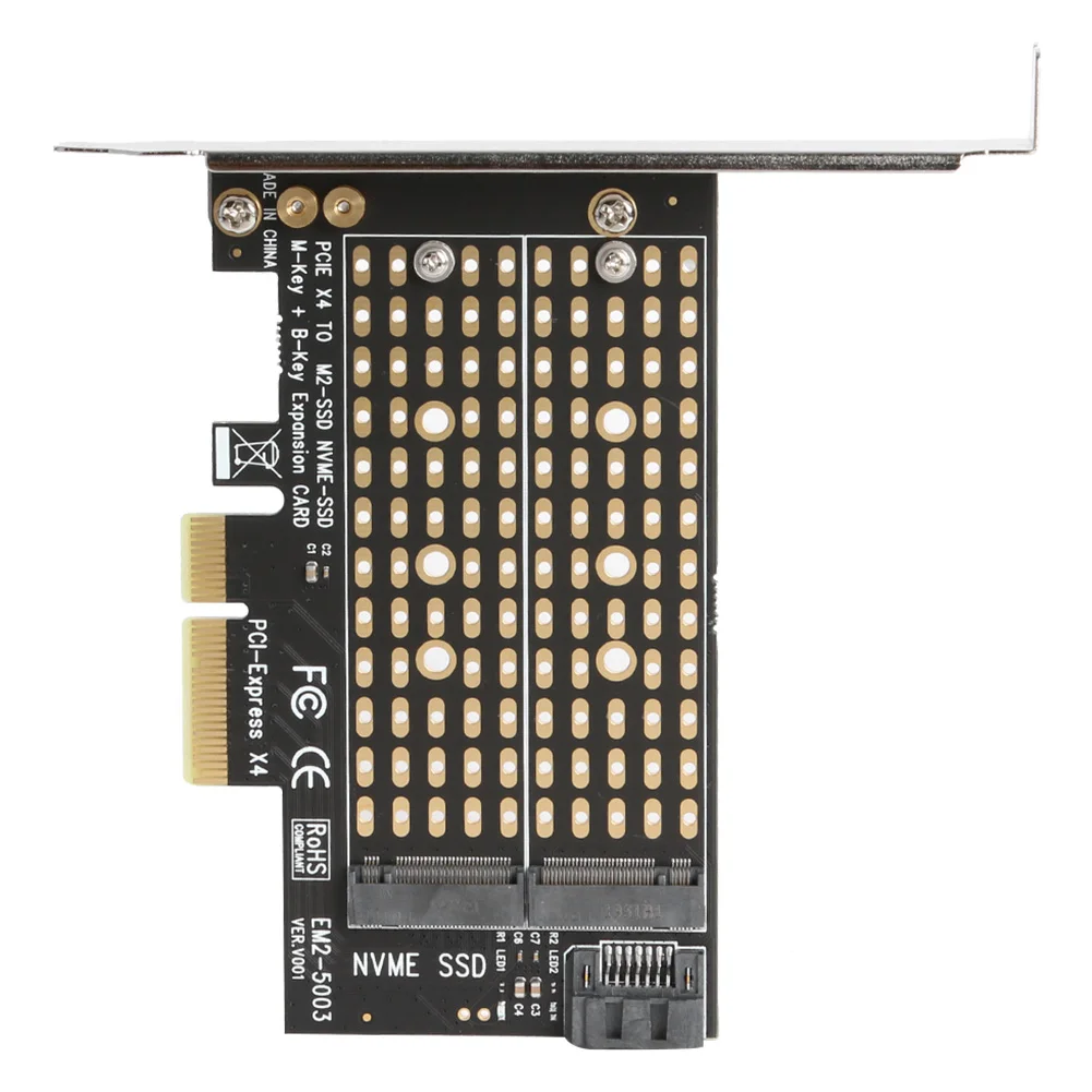 M + B Key M.2 NGFF к PCIE 3 0 X4 NVMe SATA конвертер карта M2 SSD PCI Express адаптер для 2230 2242 2260 2280 |