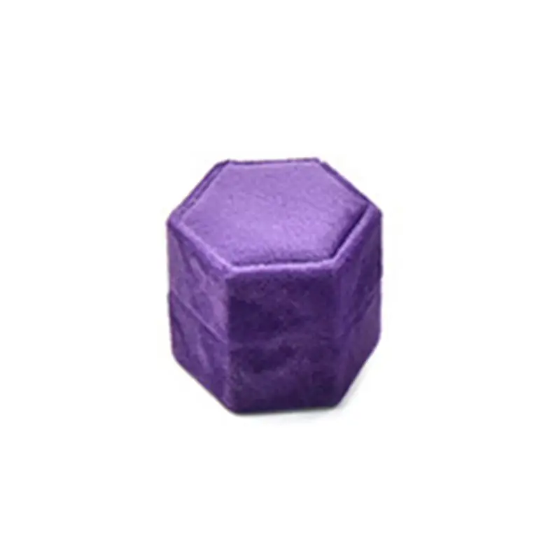 DP 1PC Vintage Velvet Ring Box Double Slots Wedding Supplies Amazing Shooting Props - Цвет: DP