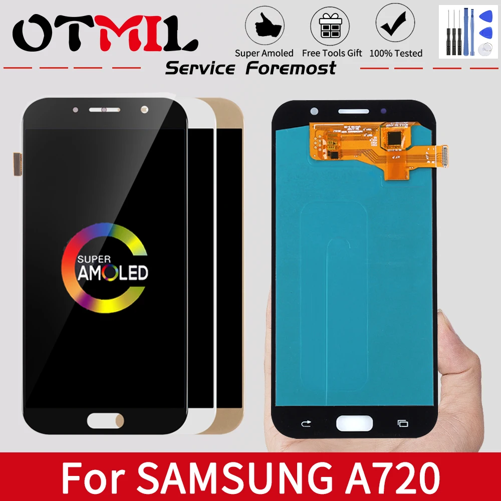 Оригинальный ЖК-дисплей для SAMSUNG Galaxy A7 2017 с сенсорным экраном и дигитайзером