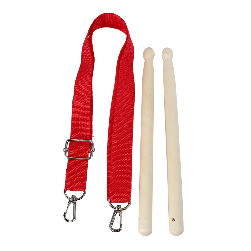 Детская деревянная игрушечный набор барабанов-барабан с ремешком для переноски