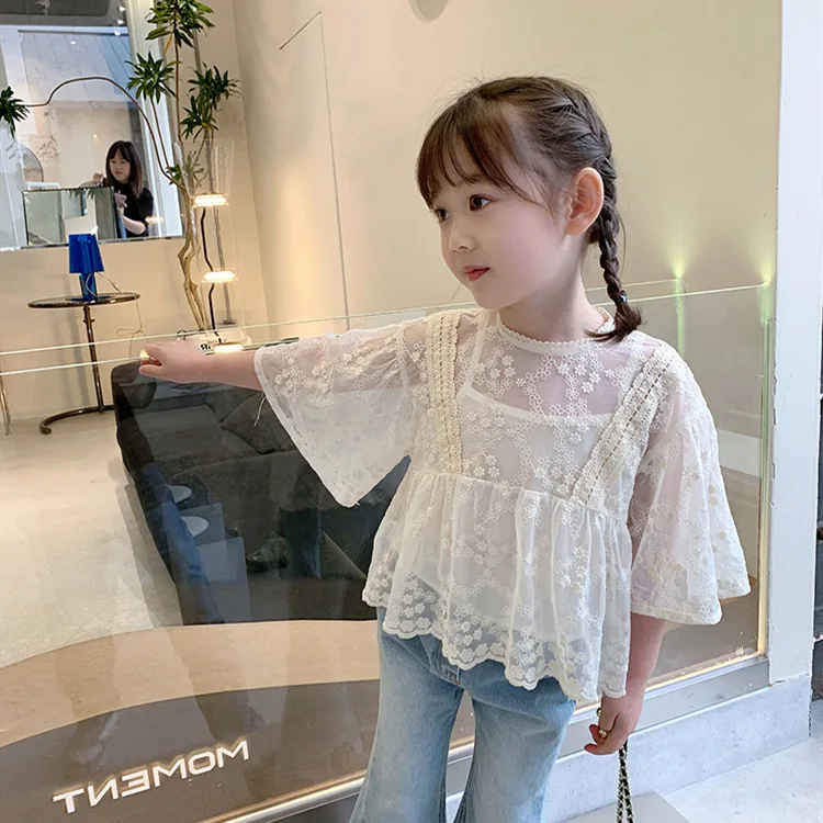 

lolita blouse toddler girl tops Little fairy shirts for girls shirts children clothes toddler girl tops 1-7Ys kids fashion tops