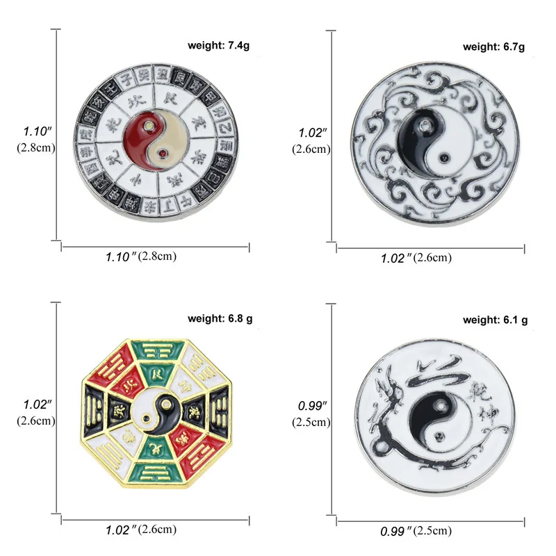 Свастика Сплетница гальванические металлические значки религиозные tai chi