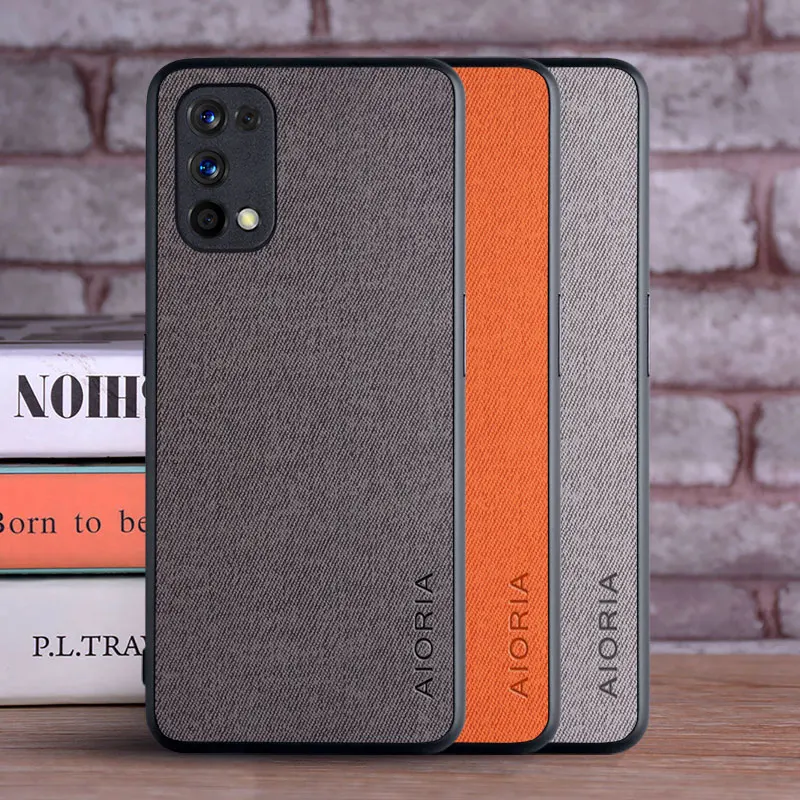 case for oppo realme 7 pro realme 7 5g coque luxury textile leather skin soft hard phone cover for oppo realme 7 pro case funda free global shipping