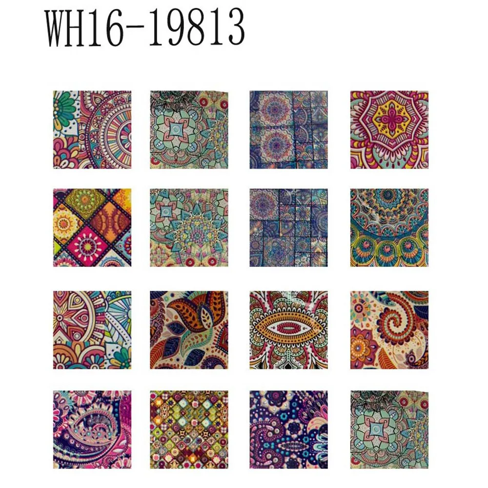 16 рулонов Фольга для ногтей Набор наклеек бумажные аксессуары переводные