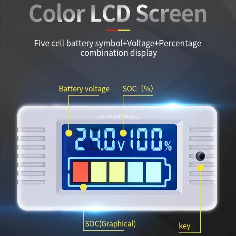 0-100v Color LCD Digital Voltmeter Panel Meter Electric Battery Tester Lithium Lead-acid Dropship | Инструменты
