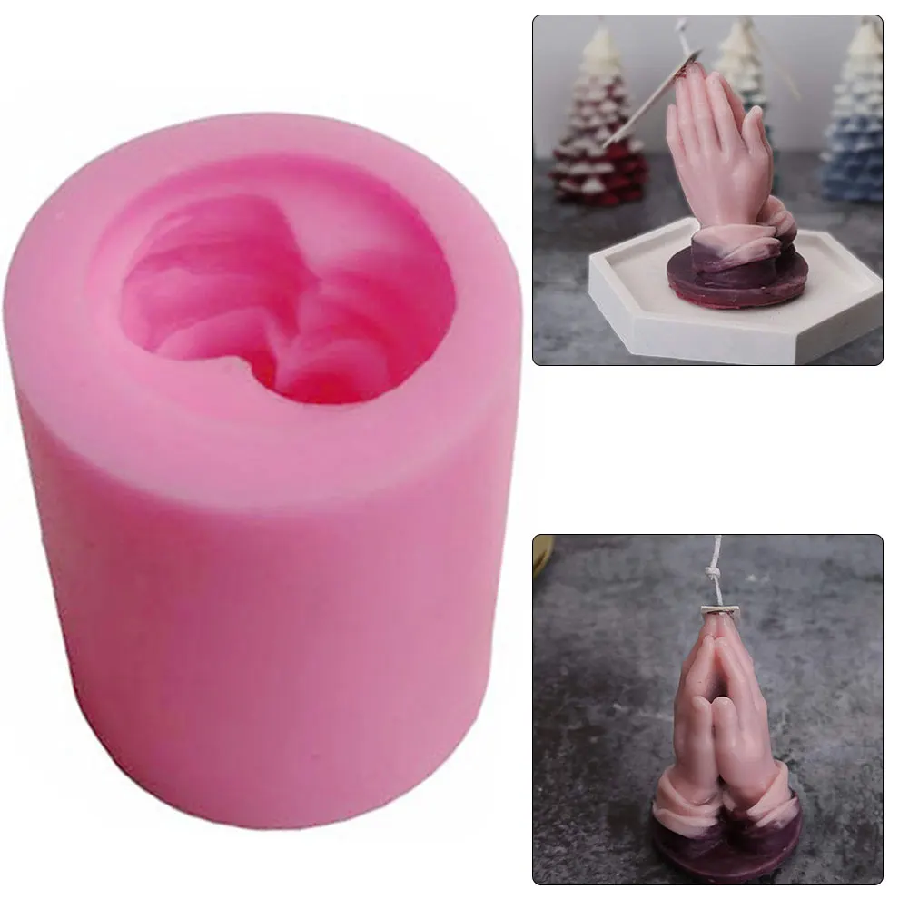 

Praying Hand Silicone Mold DIY Plaster Silicone Mould For Car Decoration Silicone Candle Molds Bee wax candle DIY 3D Mold