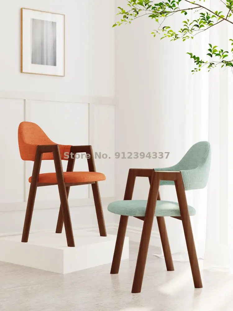 Северный стул домашний простой современный обеденный тканевый для отеля кофе