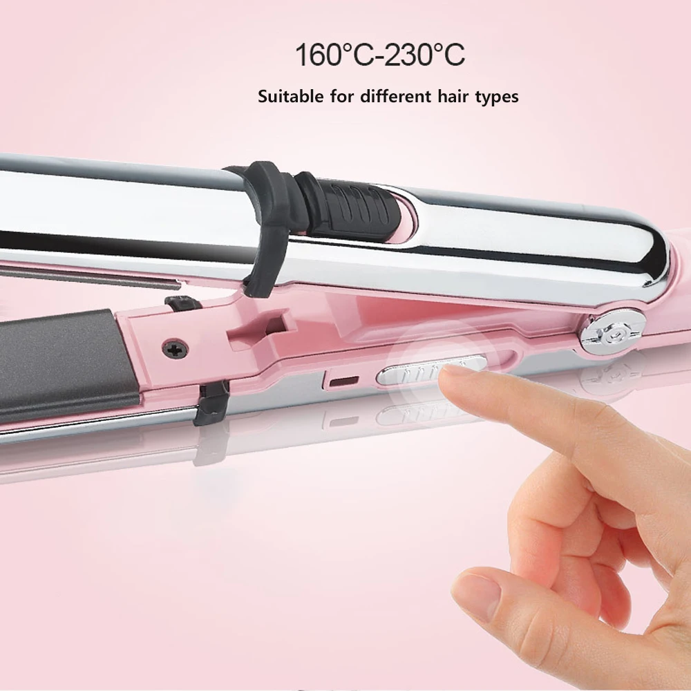 Выпрямитель для волос с температурой 230C плойка плавающей титановой пластиной
