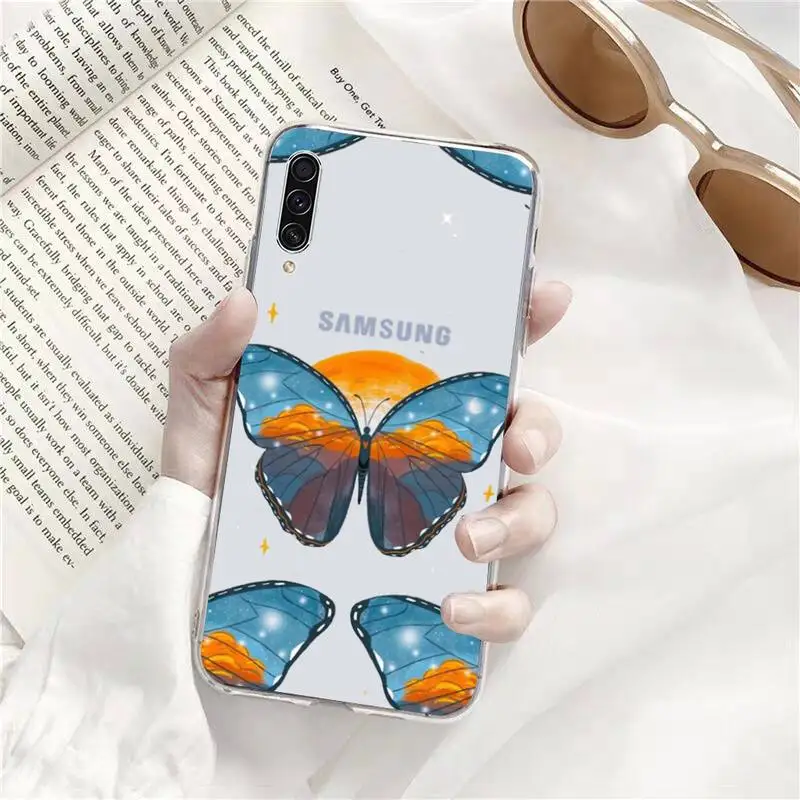 

Bling Glitter Butterfly Phone Case Transparent Clear For Samsung Galaxy A71 A21s S8 S9 S10 plus note 20 ultra
