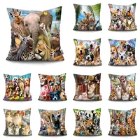 beach funny dog pillowcase car sofa chair home decor cushion cover lovely animals decoration pillow case gold throw pillows